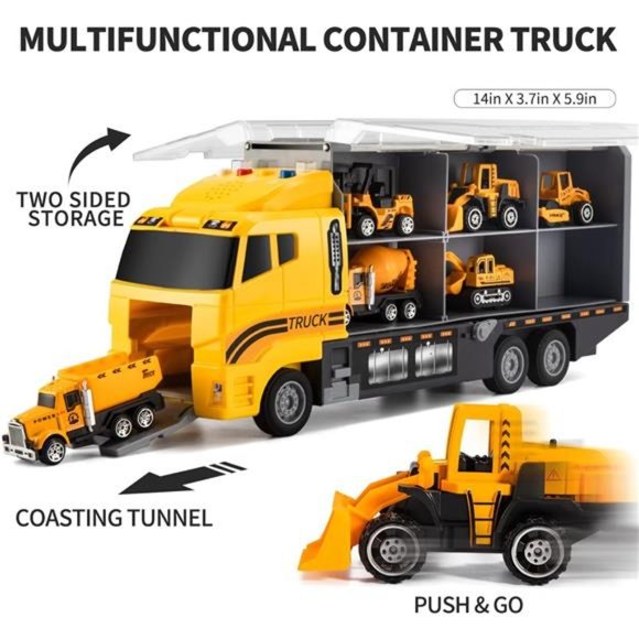 Alloy Construction Vehicle Toy Set with Play Mat for 3-9 Year Old Boys and Girls - Picture 3 of 8